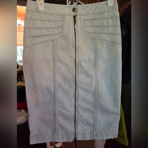 Anthropologie Pilcro & the letterpress denim zip front skirt size 4 NWOT